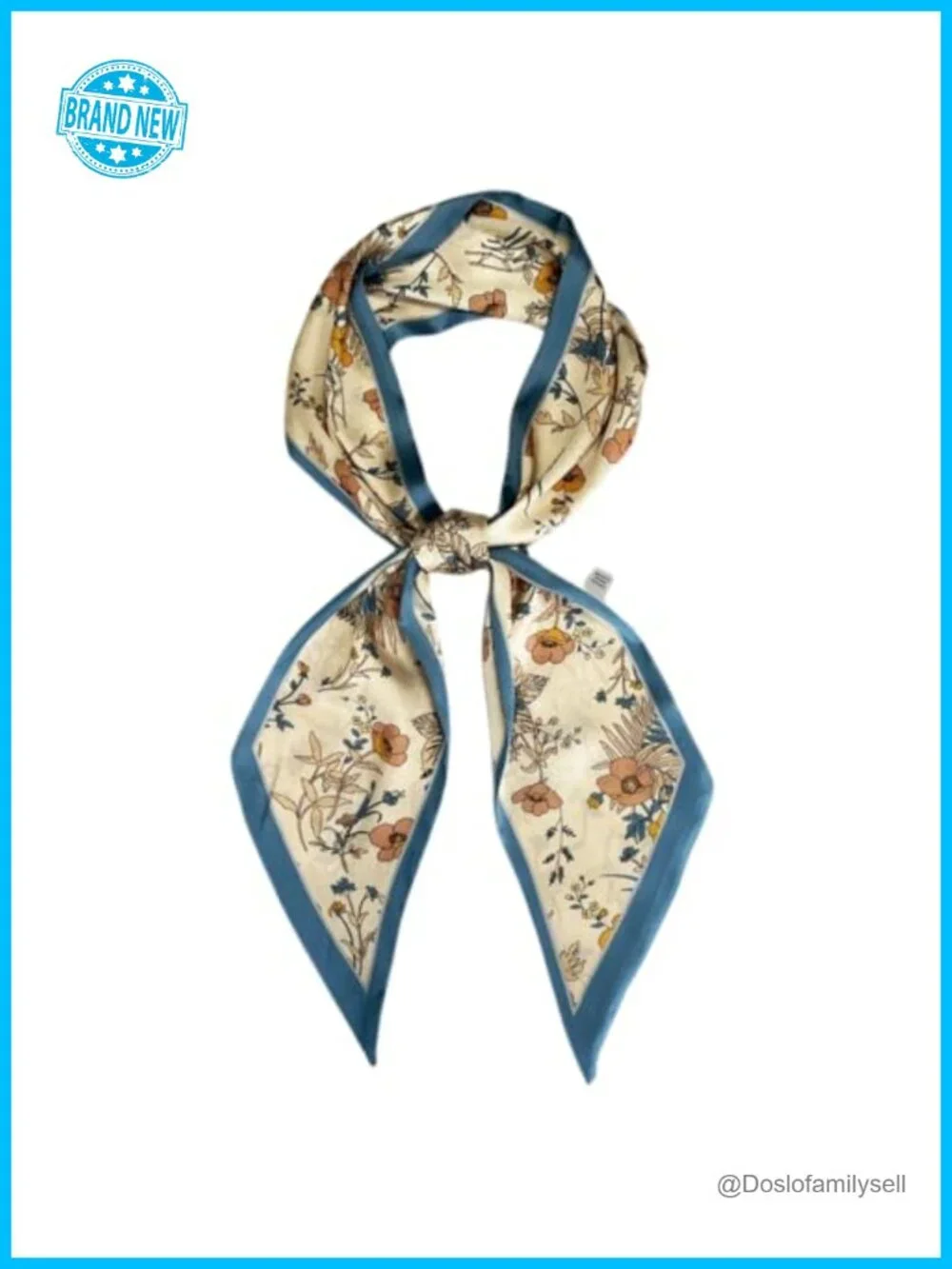 Silk Feel Polyester Fashion Scarf Headwrap Neck Tie Lightweight